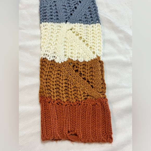 Hem & Thread Striped Multicolor Women's Fall Autumn Cozy Sweater Size Large - Picture 4 of 16